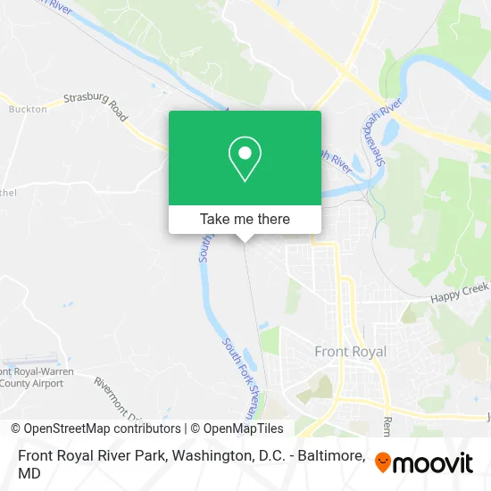 Front Royal River Park map