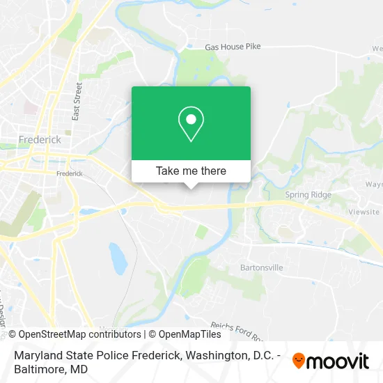 Maryland State Police Frederick map