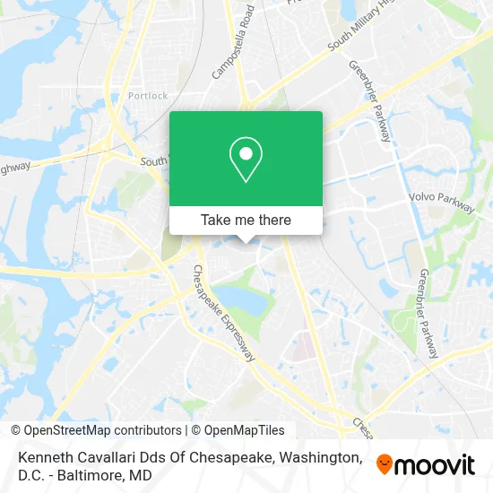 Kenneth Cavallari Dds Of Chesapeake map