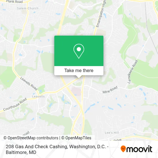 208 Gas And Check Cashing map