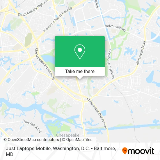 Just Laptops Mobile map