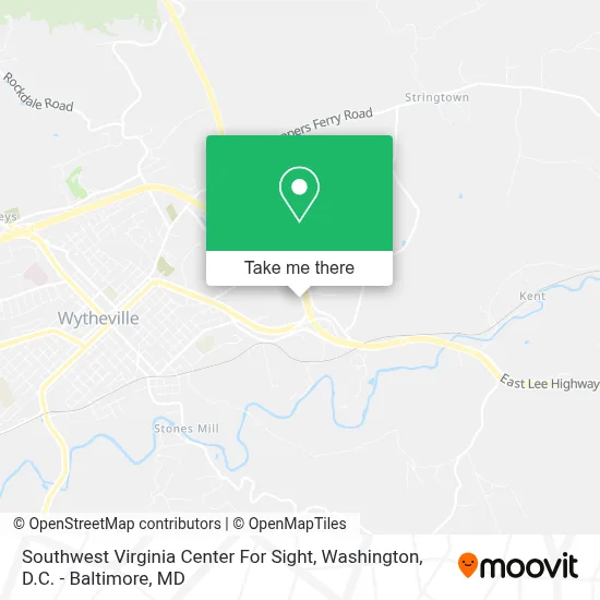 Southwest Virginia Center For Sight map