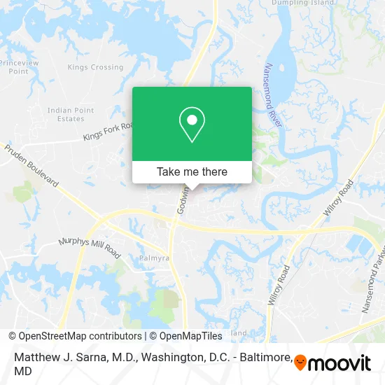 Matthew J. Sarna, M.D. map