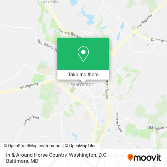 In & Around Horse Country map