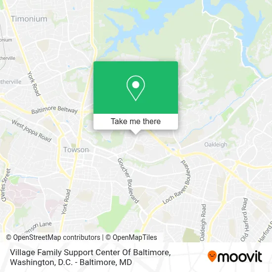 Village Family Support Center Of Baltimore map