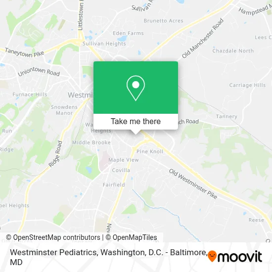 Westminster Pediatrics map