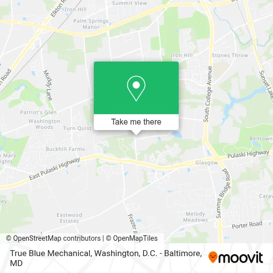 True Blue Mechanical map