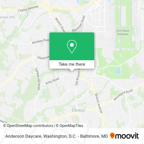 Anderson Daycare map