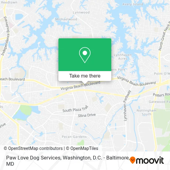 Paw Love Dog Services map