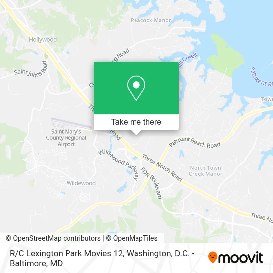 R/C Lexington Park Movies 12 map
