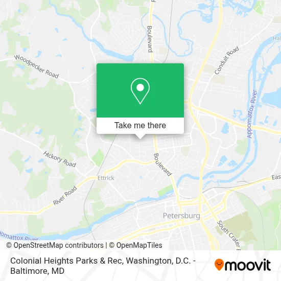 Colonial Heights Parks & Rec map