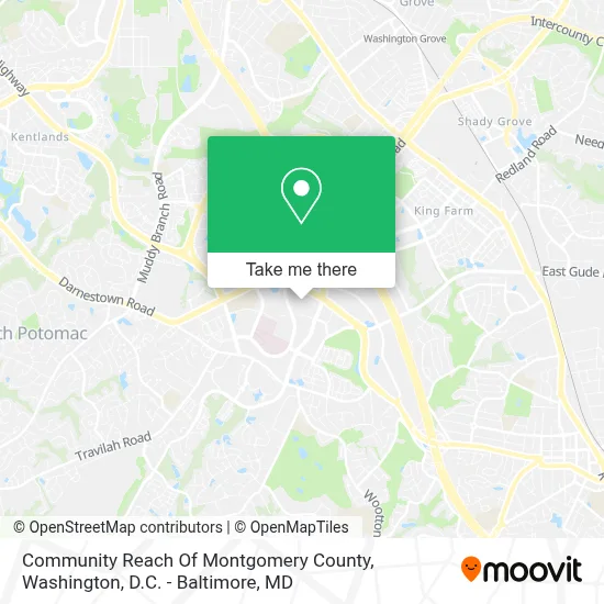 Community Reach Of Montgomery County map