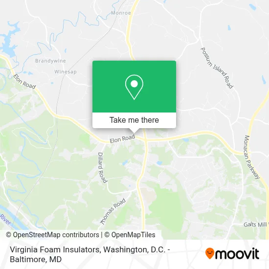 Virginia Foam Insulators map