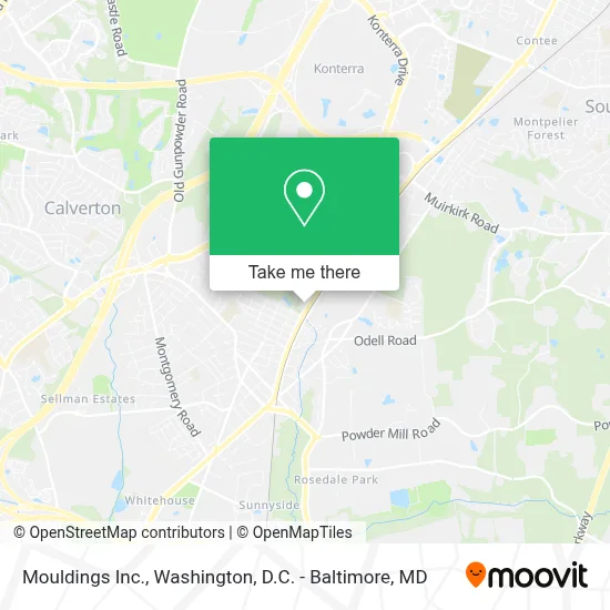Mouldings Inc. map