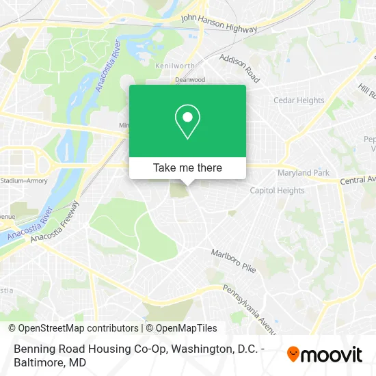 Benning Road Housing Co-Op map