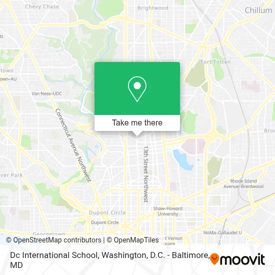 Dc International School map