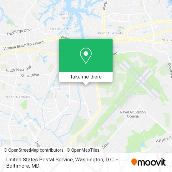 United States Postal Service map