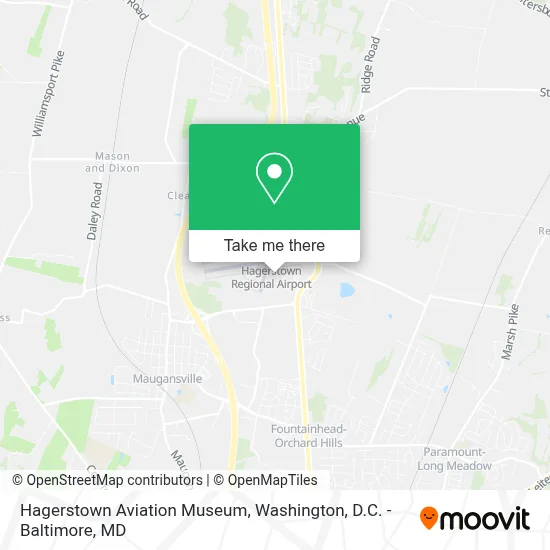 Hagerstown Aviation Museum map