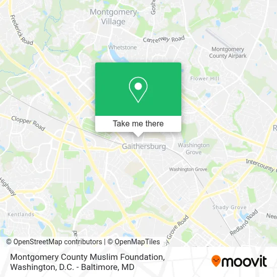 Montgomery County Muslim Foundation map