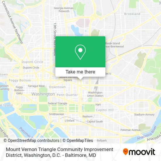 Mount Vernon Triangle Community Improvement District map