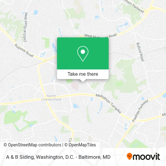 A & B Siding map