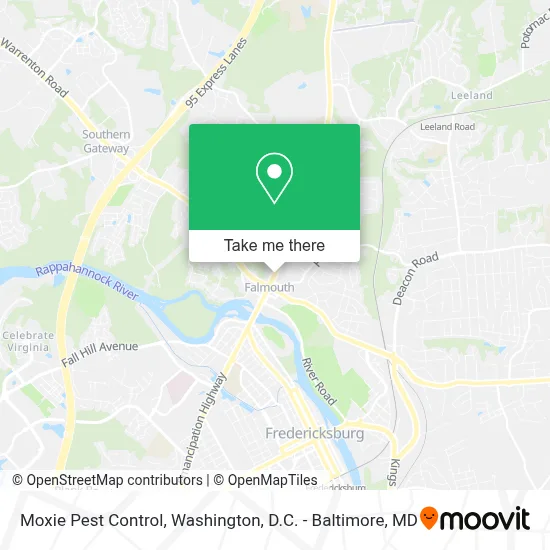 Moxie Pest Control map