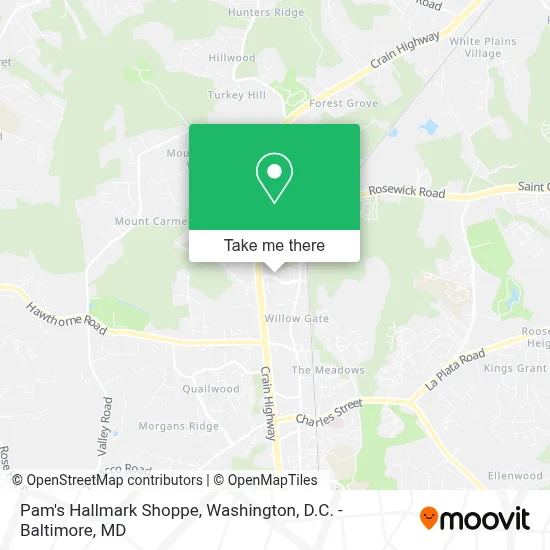 Pam's Hallmark Shoppe map