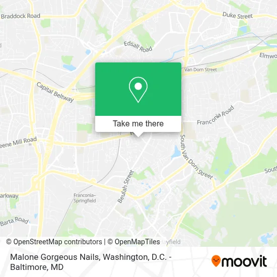 Malone Gorgeous Nails map