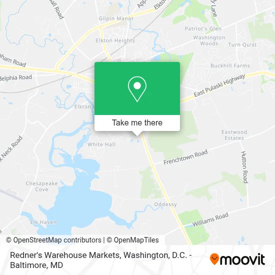 Redner's Warehouse Markets map