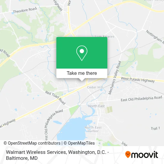 Walmart Wireless Services map