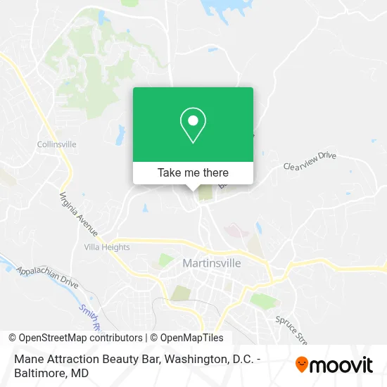 Mane Attraction Beauty Bar map