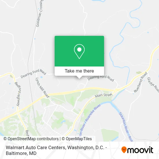 Walmart Auto Care Centers map