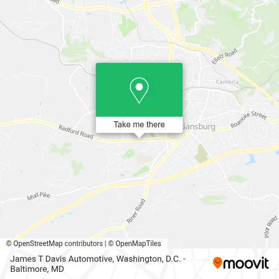 James T Davis Automotive map
