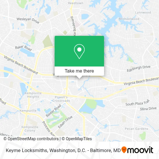 Keyme Locksmiths map