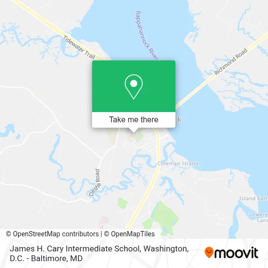 James H. Cary Intermediate School map