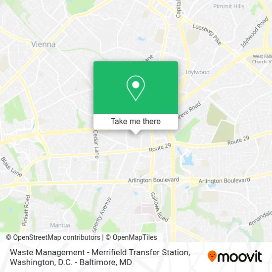 Waste Management - Merrifield Transfer Station map