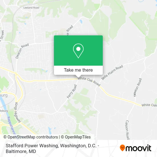 Stafford Power Washing map