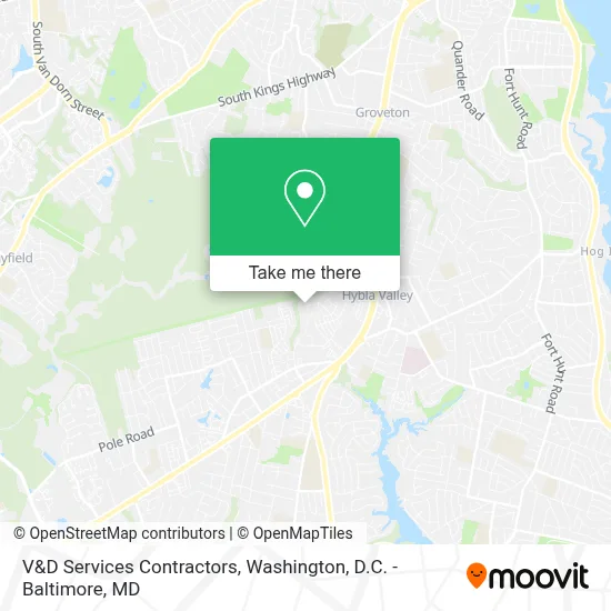 V&D Services Contractors map
