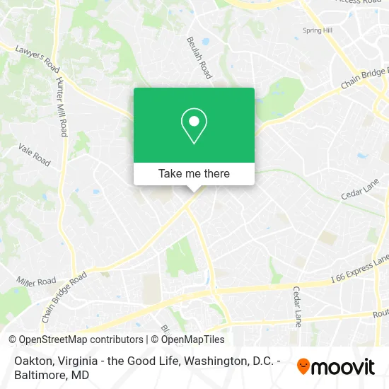 Oakton, Virginia - the Good Life map