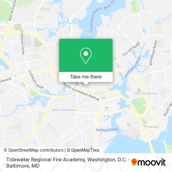 Tidewater Regional Fire Academy map