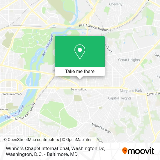 Winners Chapel International, Washington Dc map