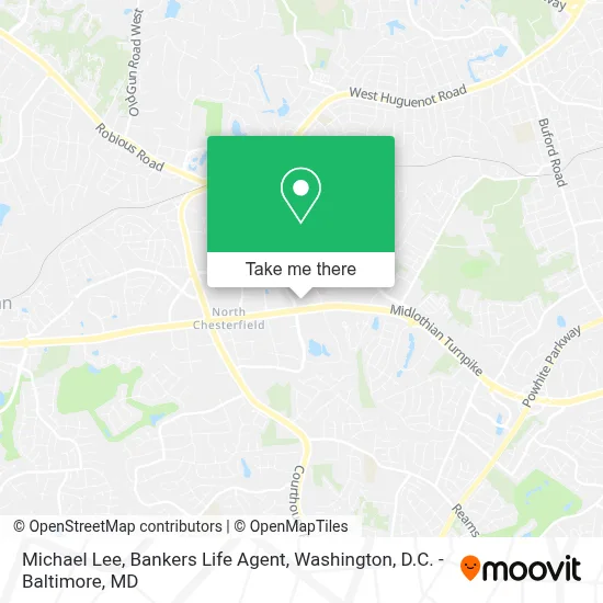 Michael Lee, Bankers Life Agent map