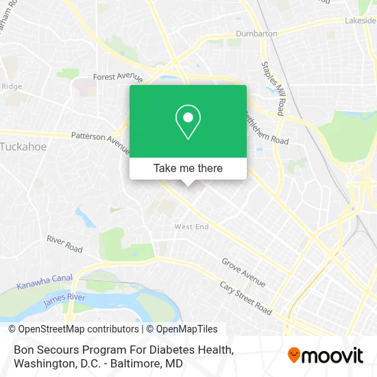 Bon Secours Program For Diabetes Health map