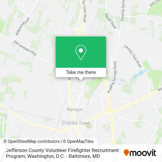 Jefferson County Volunteer Firefighter Recruitment Program map