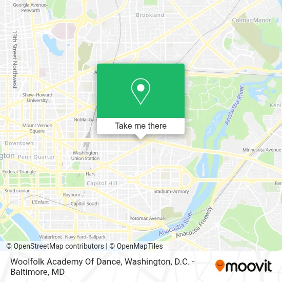 Woolfolk Academy Of Dance map
