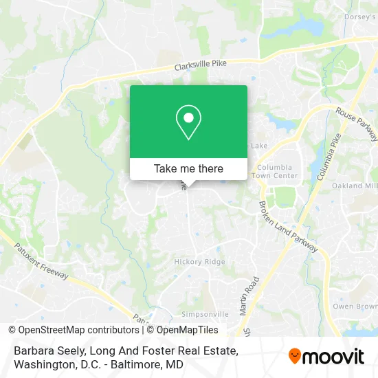 Barbara Seely, Long And Foster Real Estate map