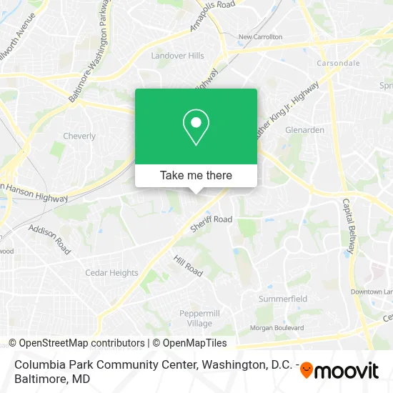 Columbia Park Community Center map