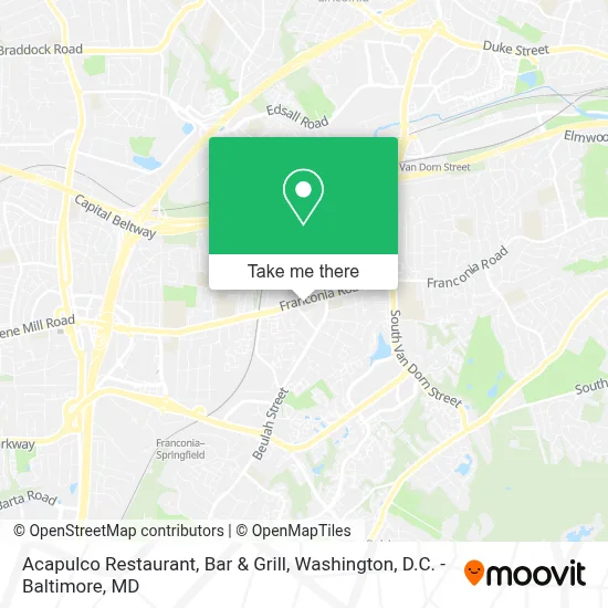 Acapulco Restaurant, Bar & Grill map