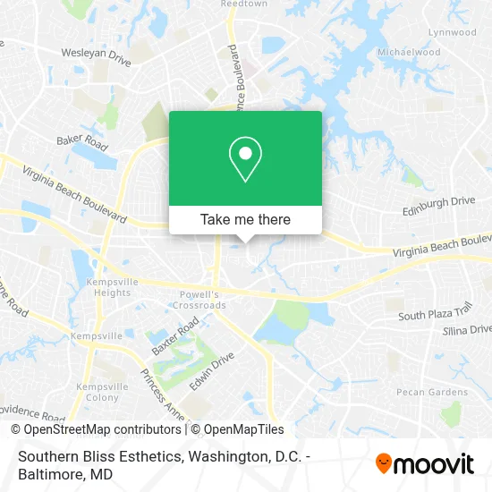 Southern Bliss Esthetics map