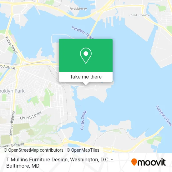 T Mullins Furniture Design map